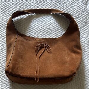 Elegant Tan Suede Women's Bag